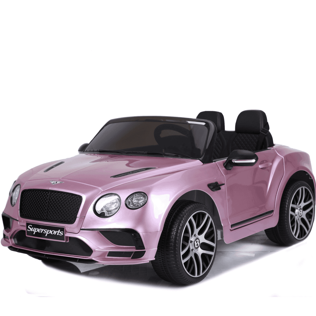 Bentley Continental 12V 2-persoons Kinderauto Metallic Roze