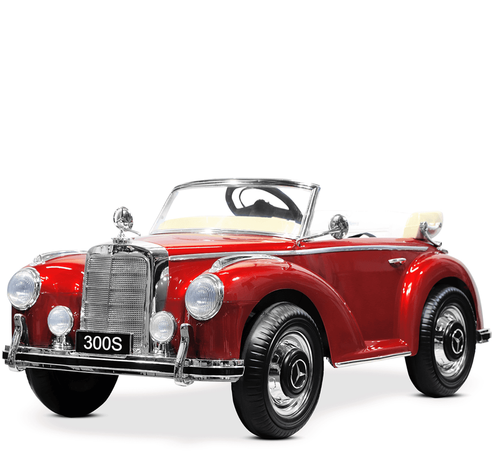 Mercedes 300S 12V Kinderauto Metallic Rood