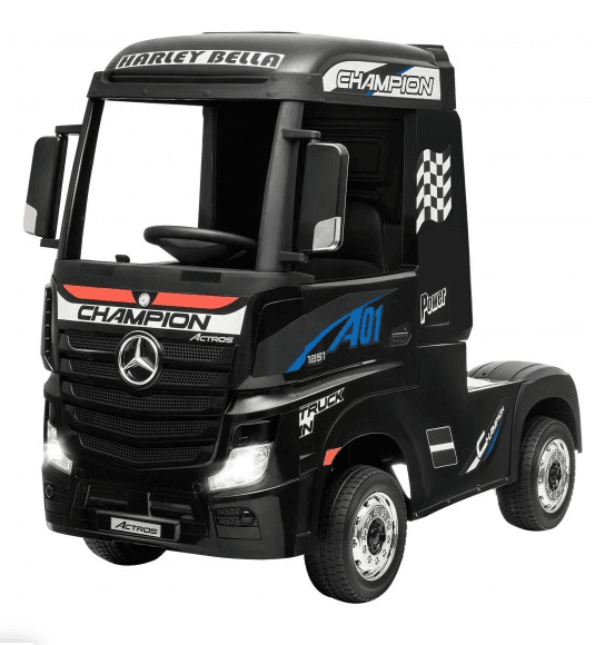 Mercedes Actros 12V kindervrachtwagen zwart