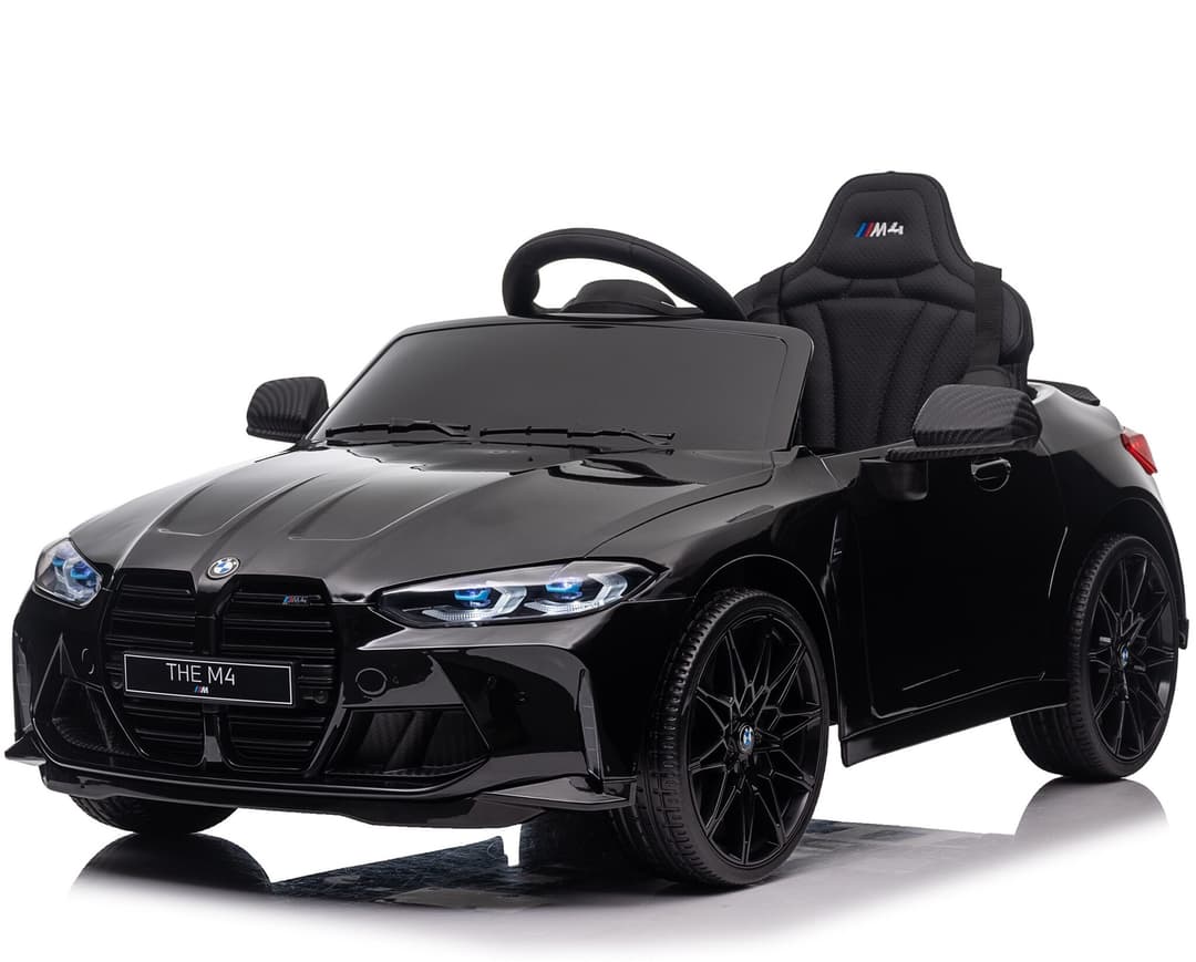 BMW M4 12V Kinderauto metallic Zwart