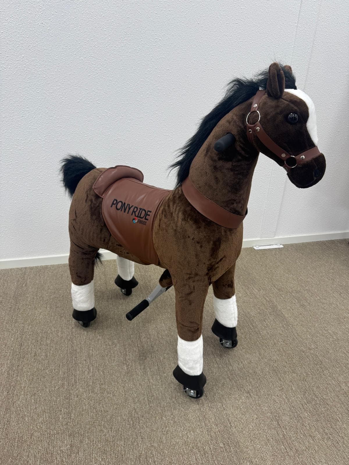 Pony Ride, rijdend speelgoed paard donkerbruin, MEDIUM