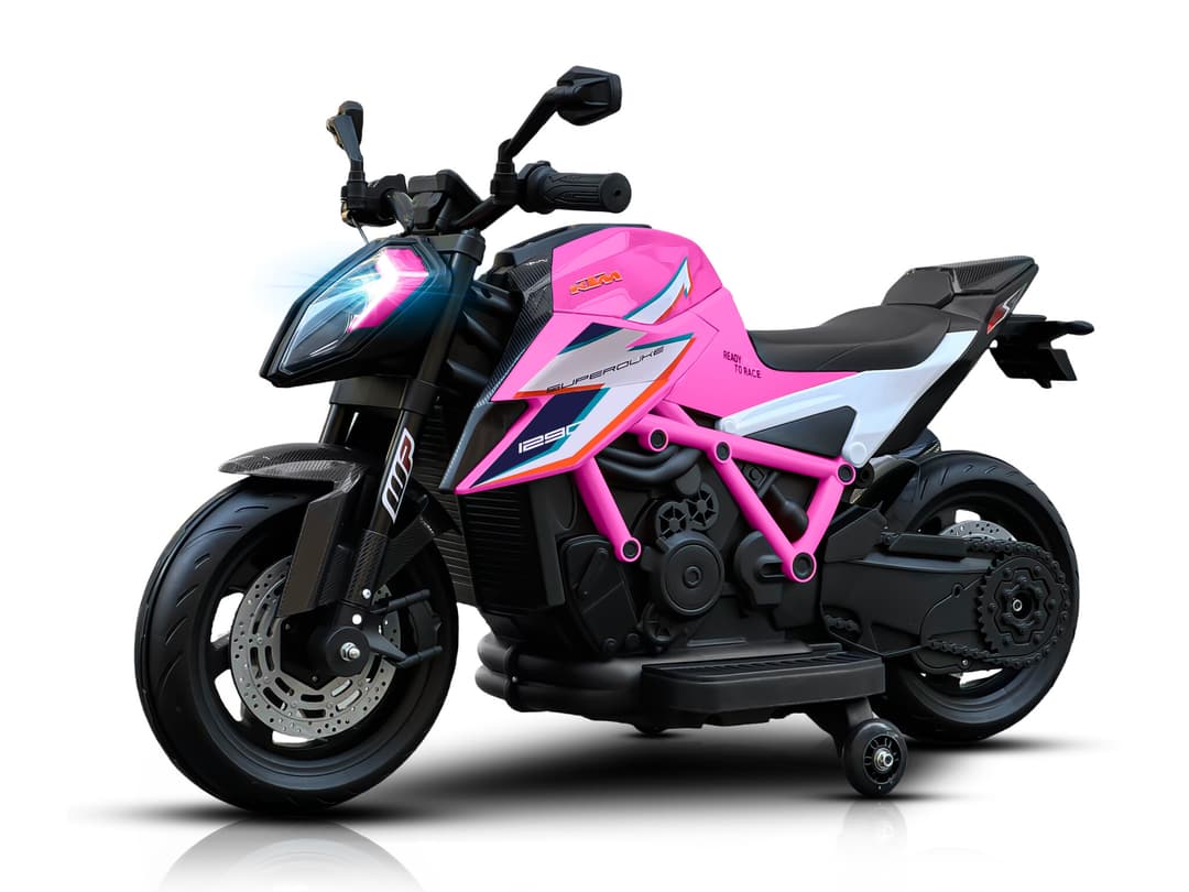 KTM 1290 Superduke kindermotor 12V Roze