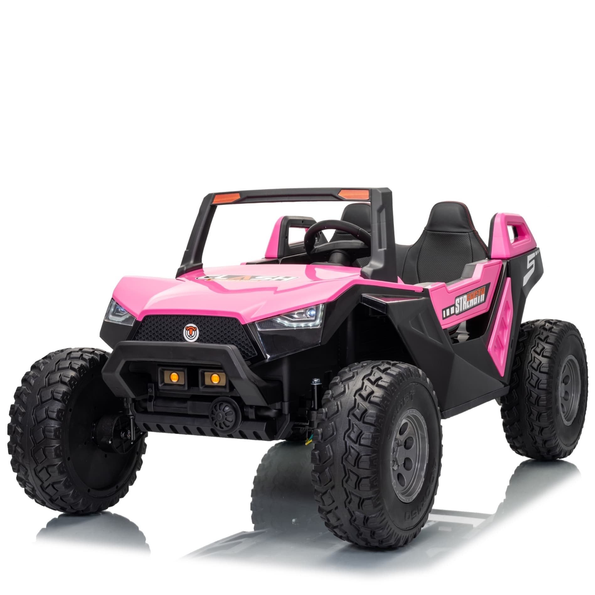 Buggy Clash 24V Highspeed 2-Persoons Kinderauto Roze