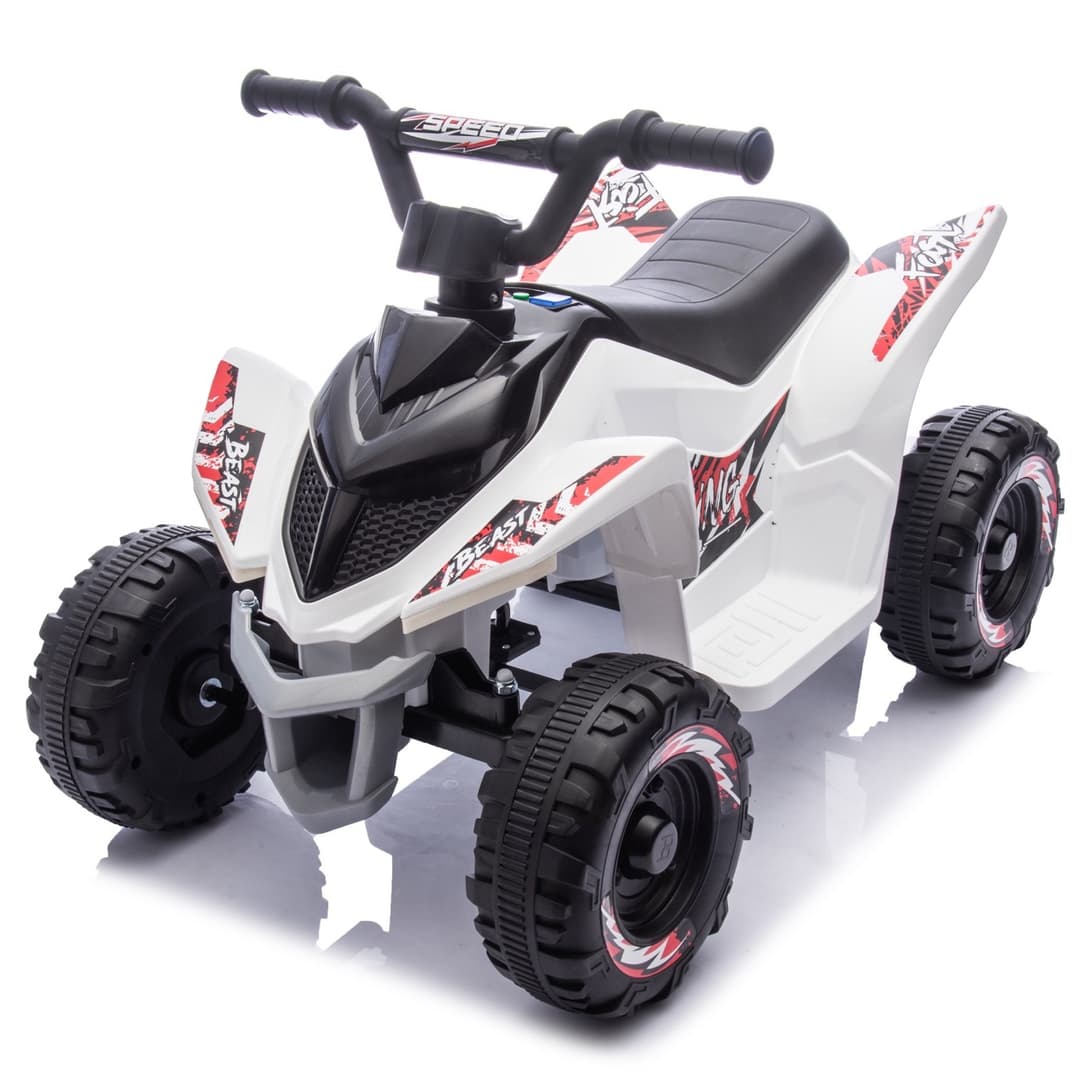 Thunder elektrische kinder quad 6V Wit