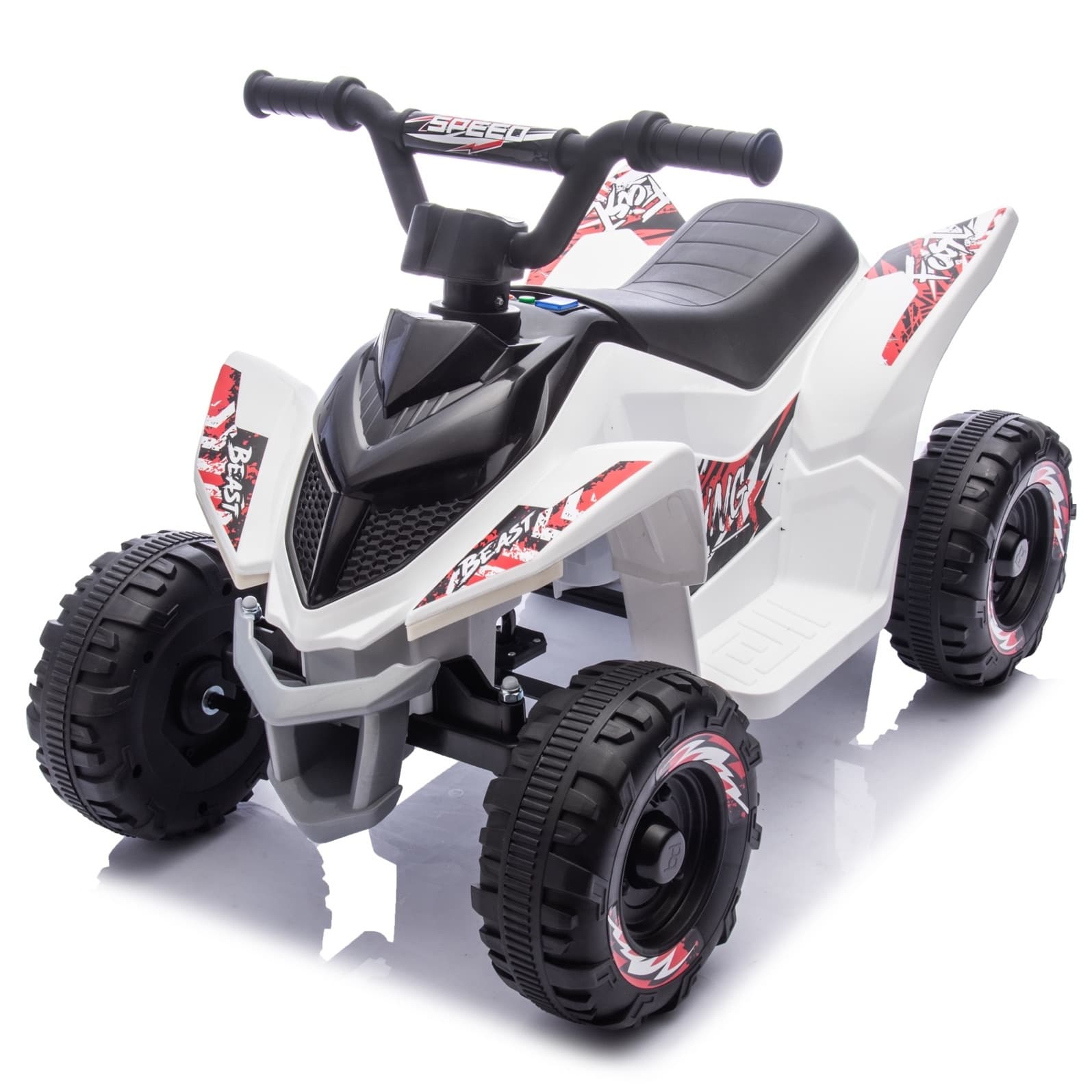 Thunder elektrische kinder quad 6V Wit