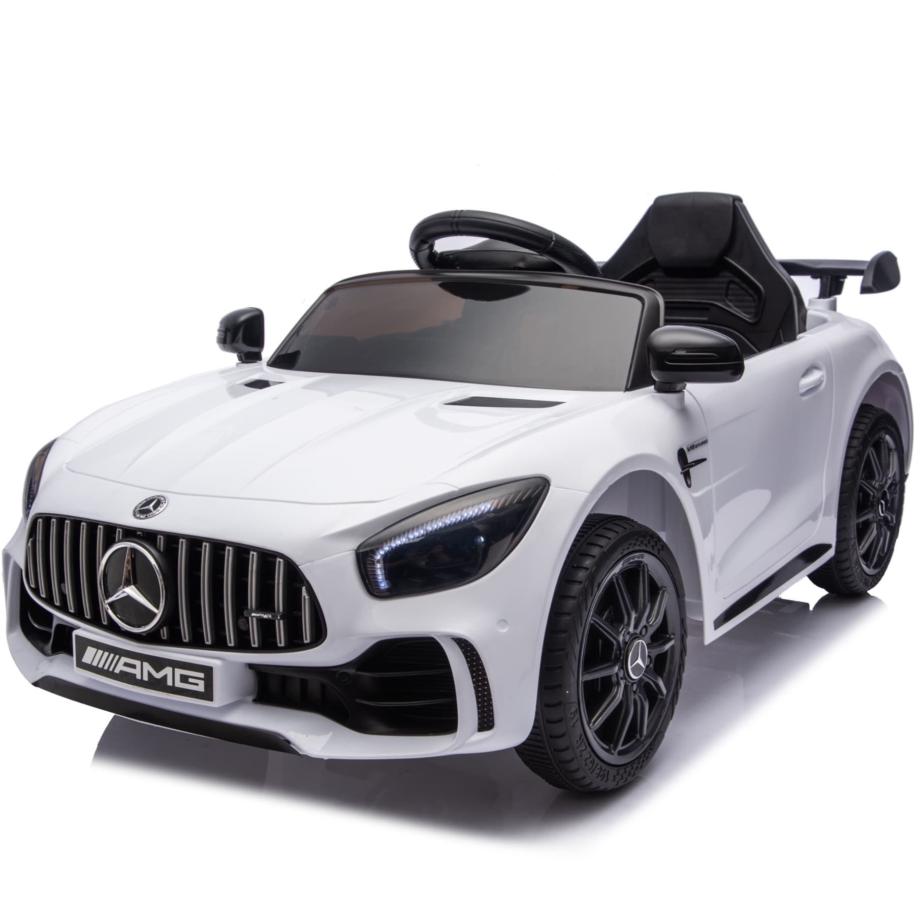 Mercedes AMG GTR 12V kinderauto Wit